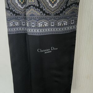 Christian Dior Black and Blue Scarf